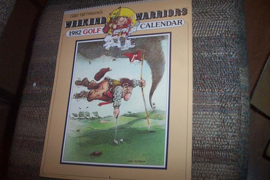 New Vintage 1982 Gary Patterson golf calendar framable prints with 2021 dates