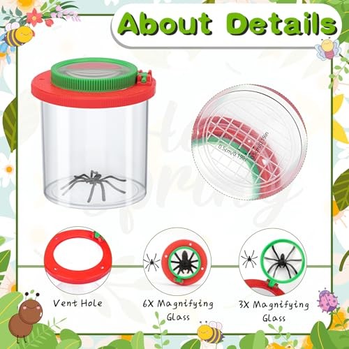 16 Pieces Magnifying Insect Box - Bug Viewer, Critter Insect Cage, Container,