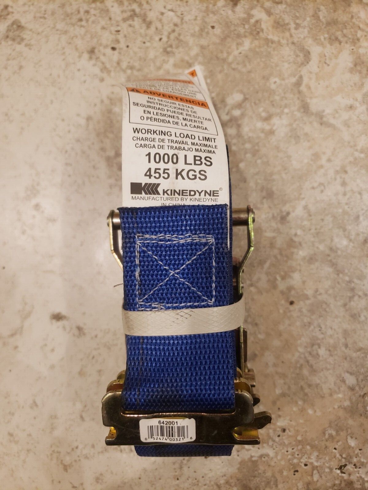 KINEDYNE P/N 811 Logistic Cargo Ratchet Strap SIZE 2" x 16'   1000LBS