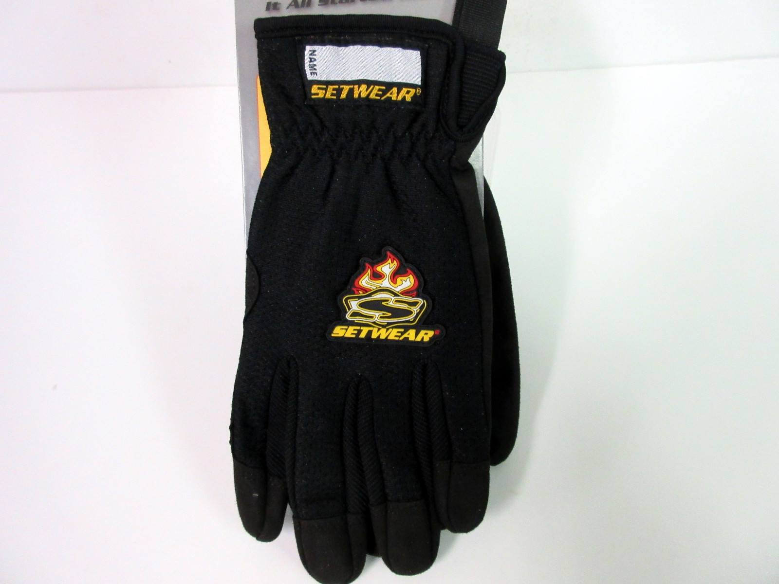Setwear Ez-Fit Gloves Seamless Index Finger Design Glove Extra Small Black XS