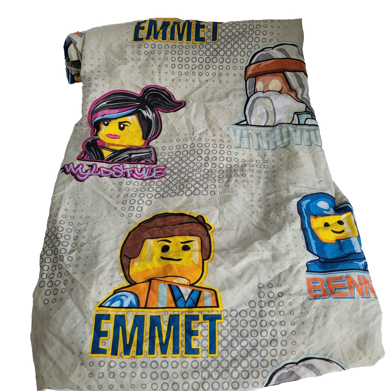 The Lego Movie Emmet Fitted Sheet & Pillowcase Standard Double Sided Excellent!!