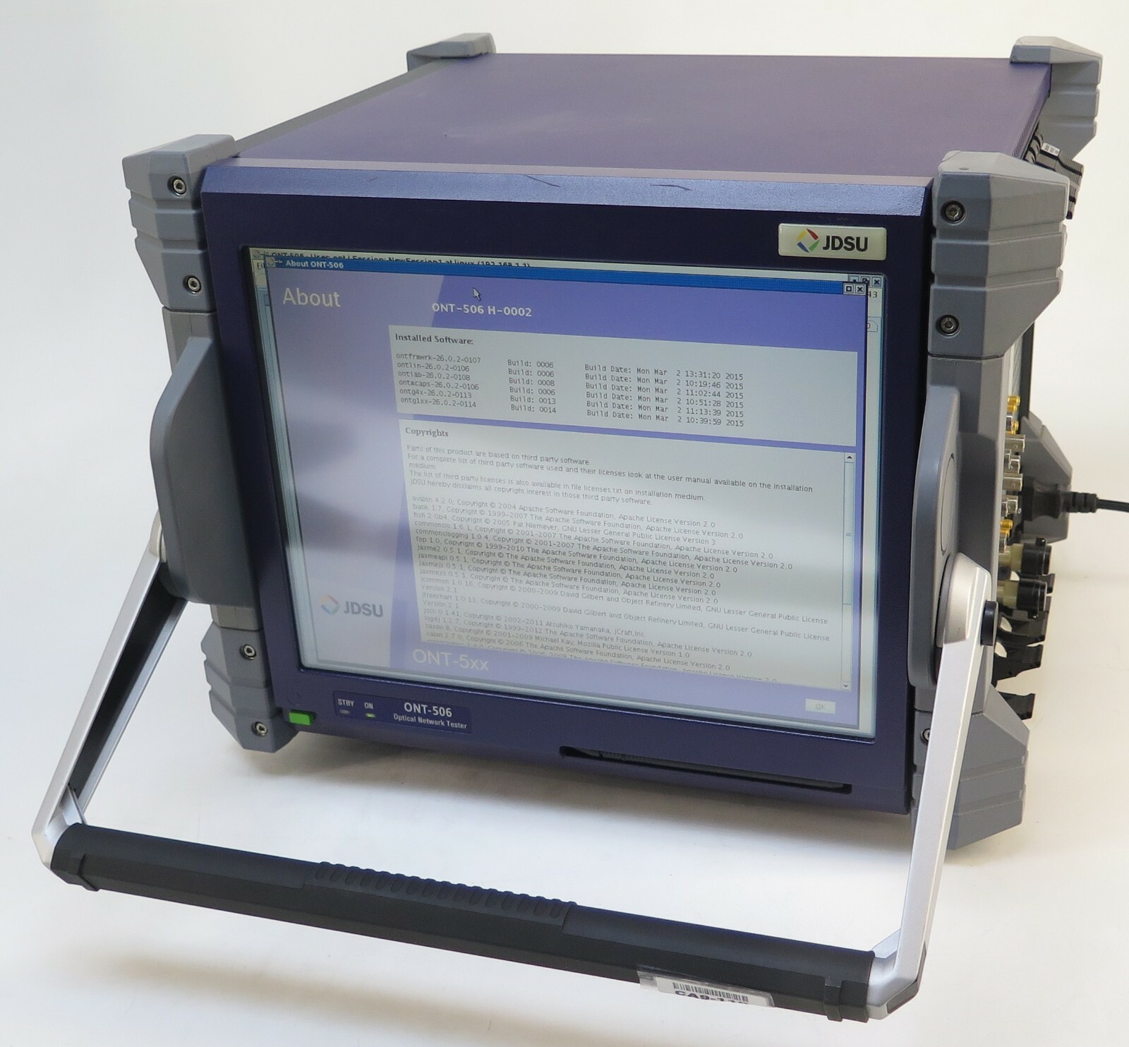 JDSU ONT-506 Optical Network Tester 40/43G w/ Modules