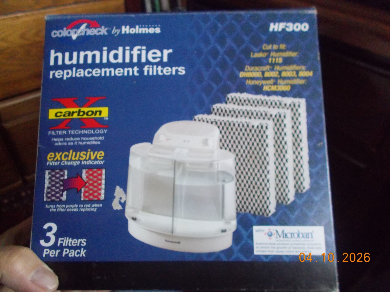 New Box of 3 HF300 Colorcheck by Holmes Humidifier Replacement Filters