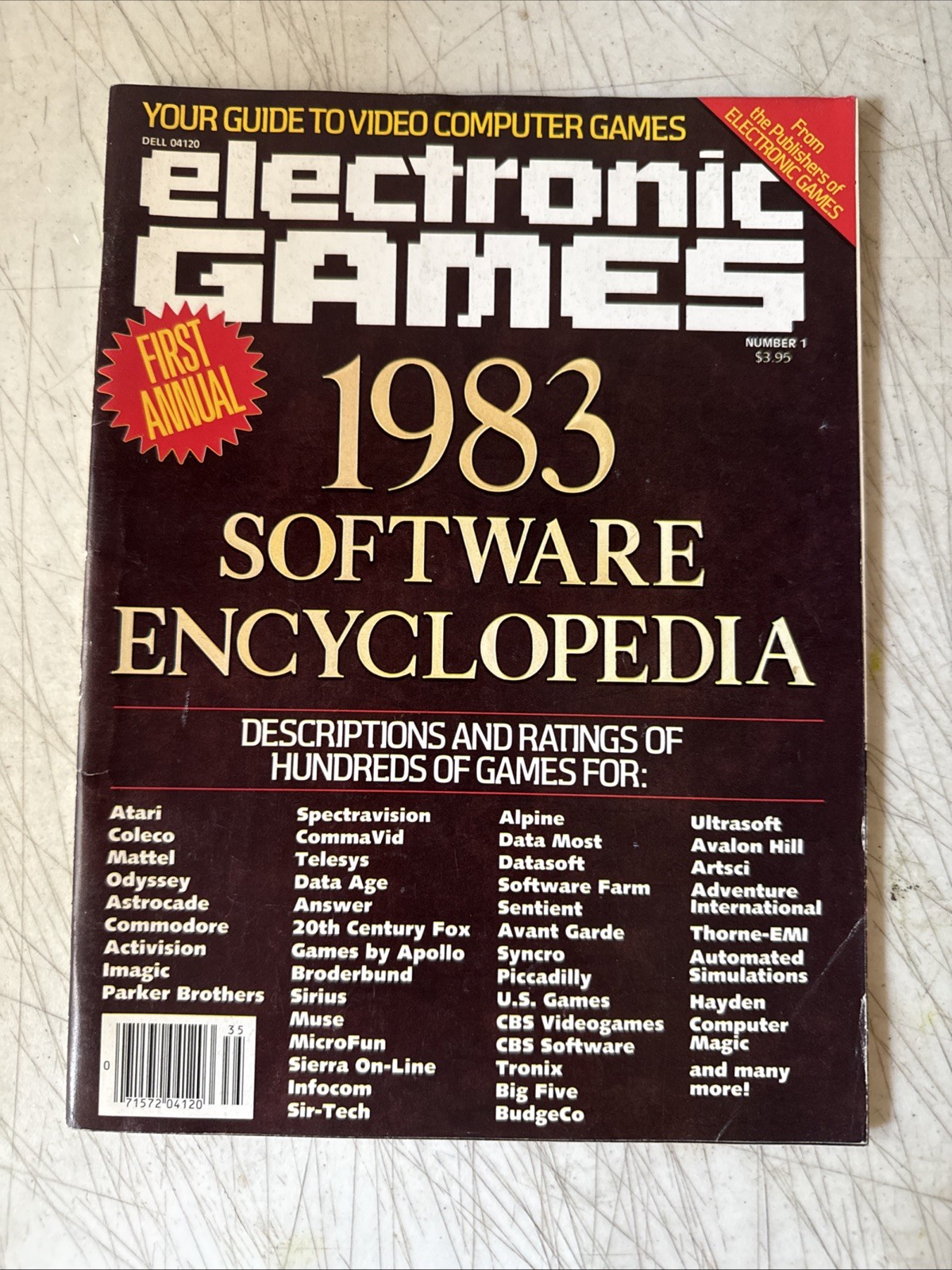 FIRST ANNUAL Electronic Games 1983 Software Encyclopedia Magazine (RARE) ISSUE 1