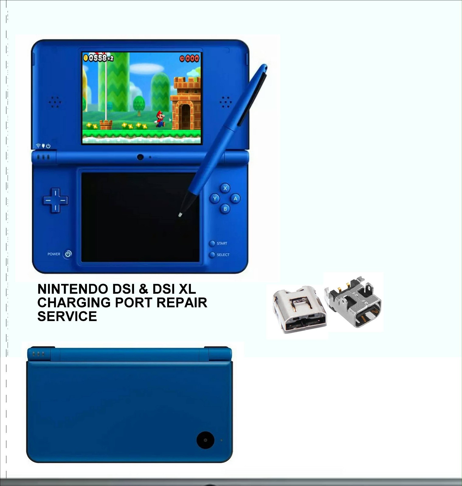 Nintendo DSi & Dsi XL Charging Port Repair Service