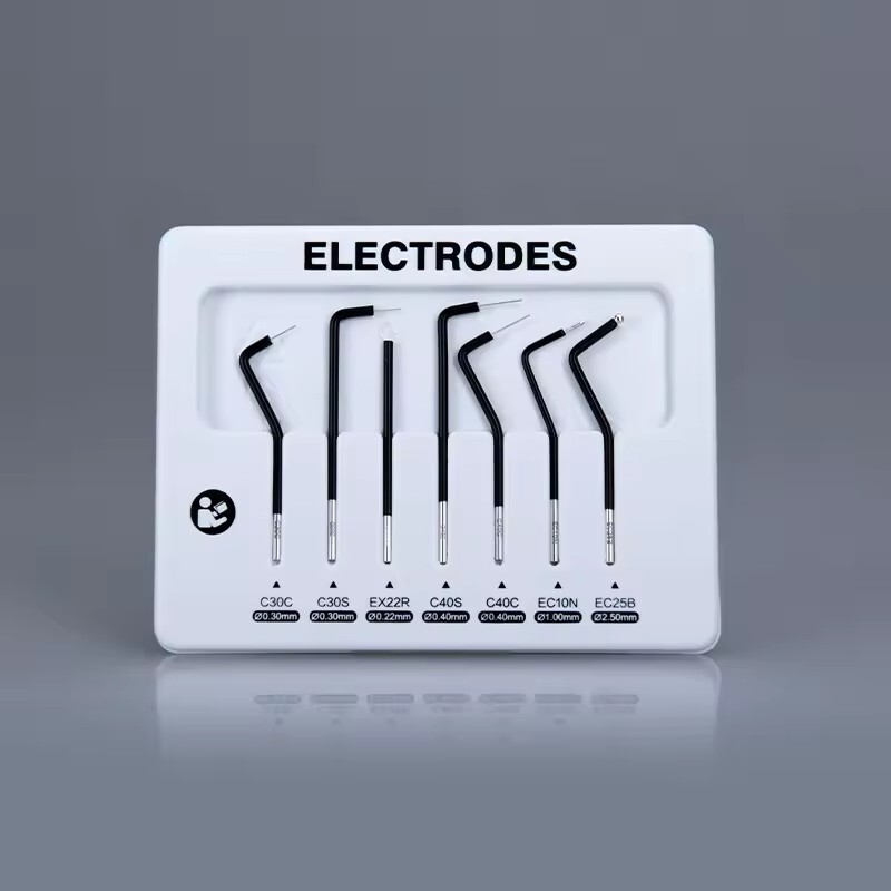 7-Piece Dental Electrodes Set with Reusable Tips (Black)