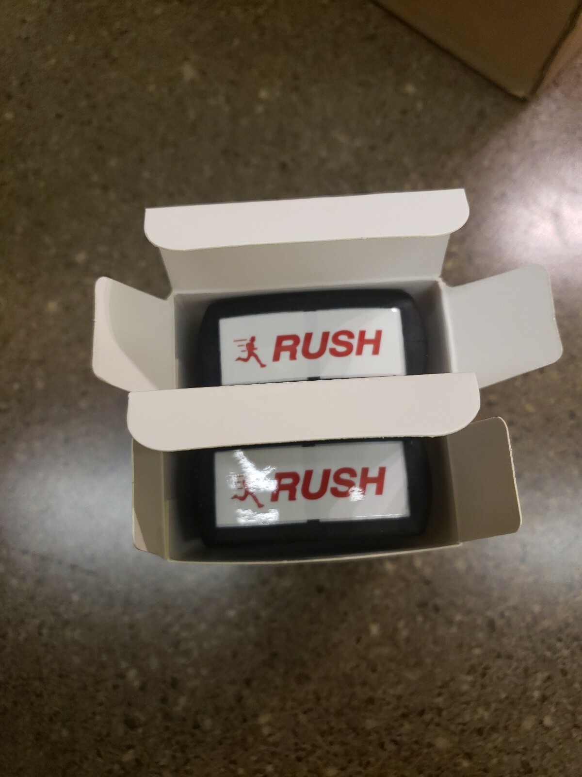 2ct Accustamp2 035590 "RUSH" Shutter Stamp Red