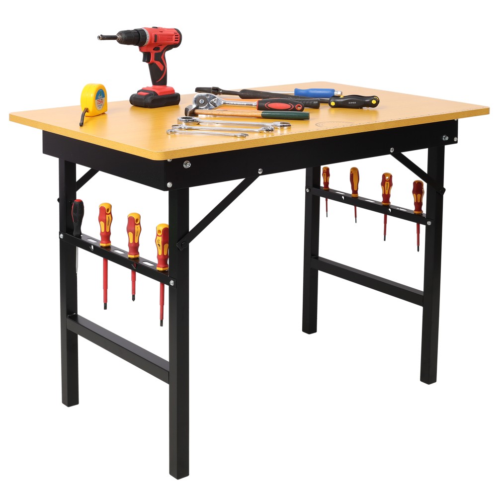 Folding Portable Workbench, With Tape Measure & Angle Finder, Carry Handle