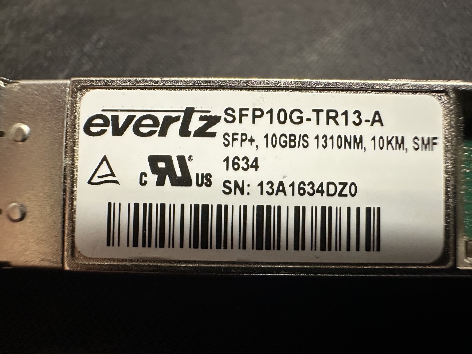 Evertz SFP10G-TR13-A Optical Transceiver 10Gbs