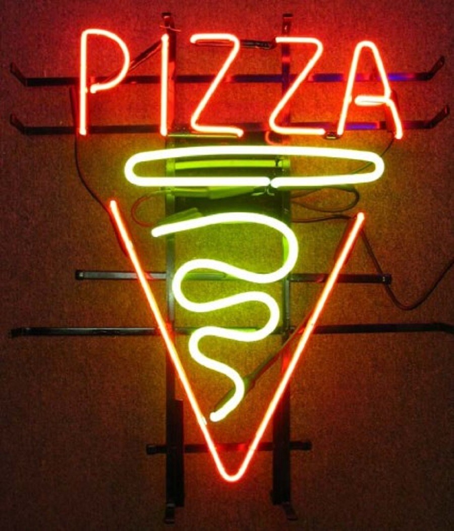 Pizza Slice Food 24"x20" Neon Sign Light Lamp Workshop Poster Collection UY