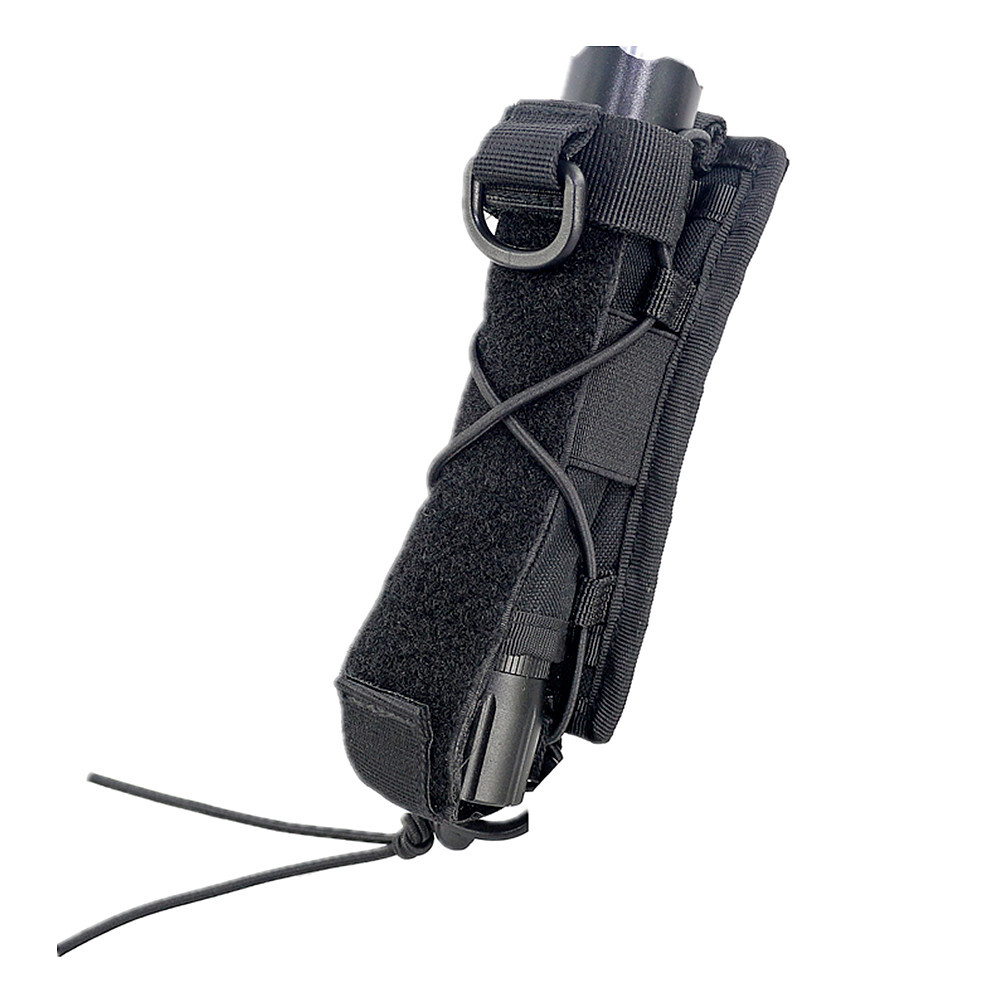 US Tactical MOLLE Open Top Flashlight Holster for Vertical & Horizontal Carrying