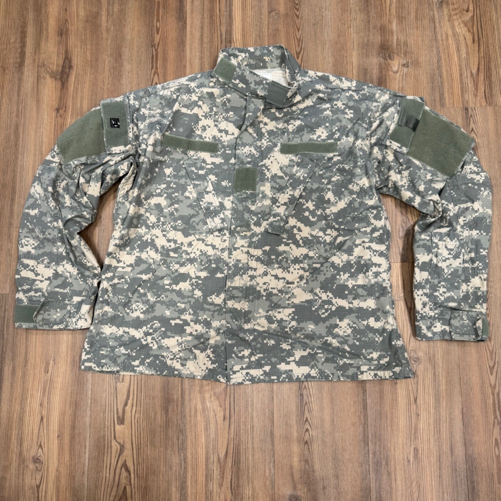 US Army Men's Combat Uniform Coat Ripstop Poplin BDU Shirt Large Digital Camo