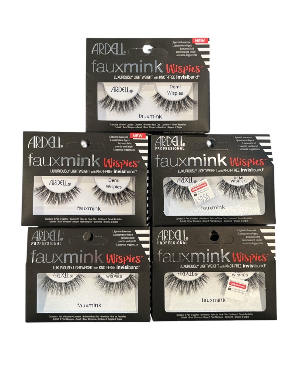 Pack of 5 - Ardell fauxmink Demi Wispies Luxuriously Lightweight #66763