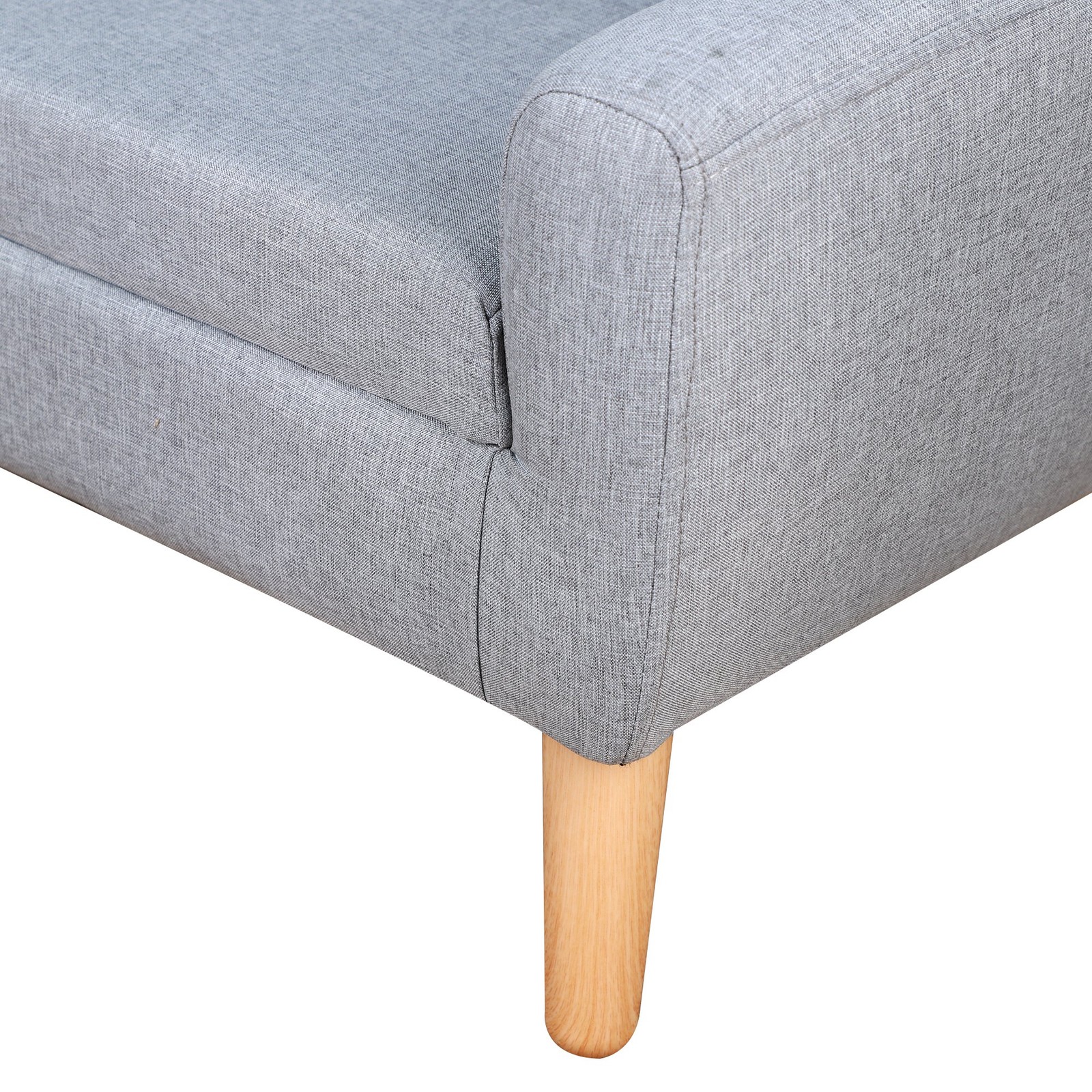 Kids 2-Seat Sofa Toddlers Armchair Linen Fabric Wooden Frame for Ages 3-6 Year