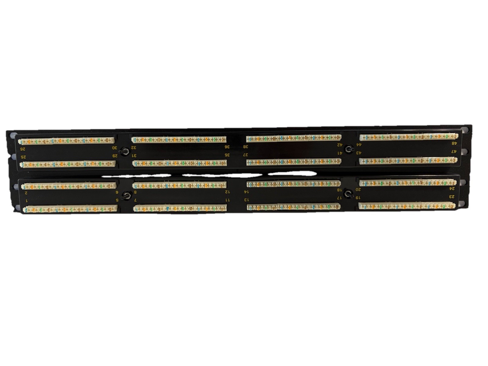 Legrand Pass & Seymour 48 Port CAT5 Patch Panel PSPP485EA w/ Modules – Open Box