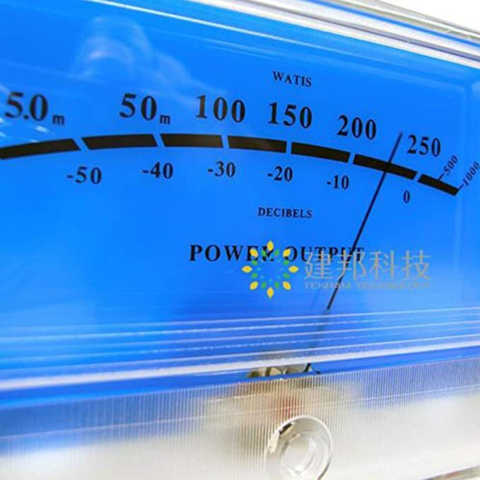 VU Meter DB Level Header Audio Power Amplifier Indicator Meter DB Table Blue
