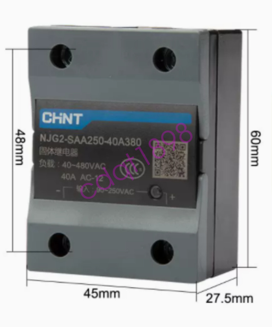 1PC New Chint NJG2-SAA250-40A380  AA40A 380V Solid State Relay Brand