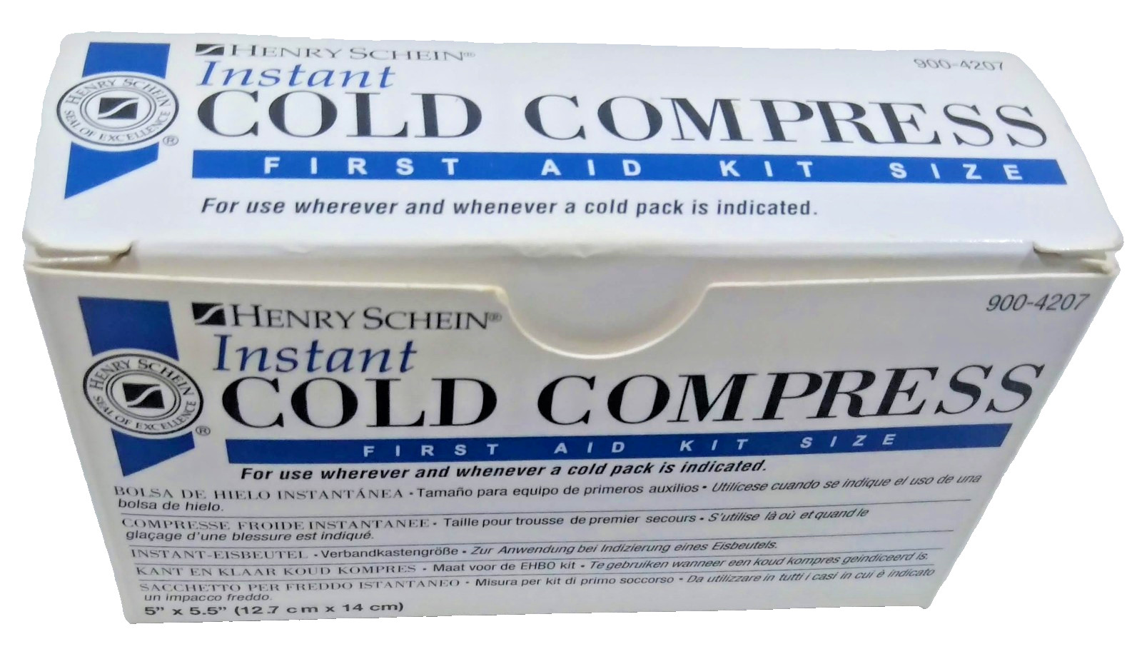 Henry Schein Instant Cold Compress 5x5.5 inch Single Use Disposable Nonsterile