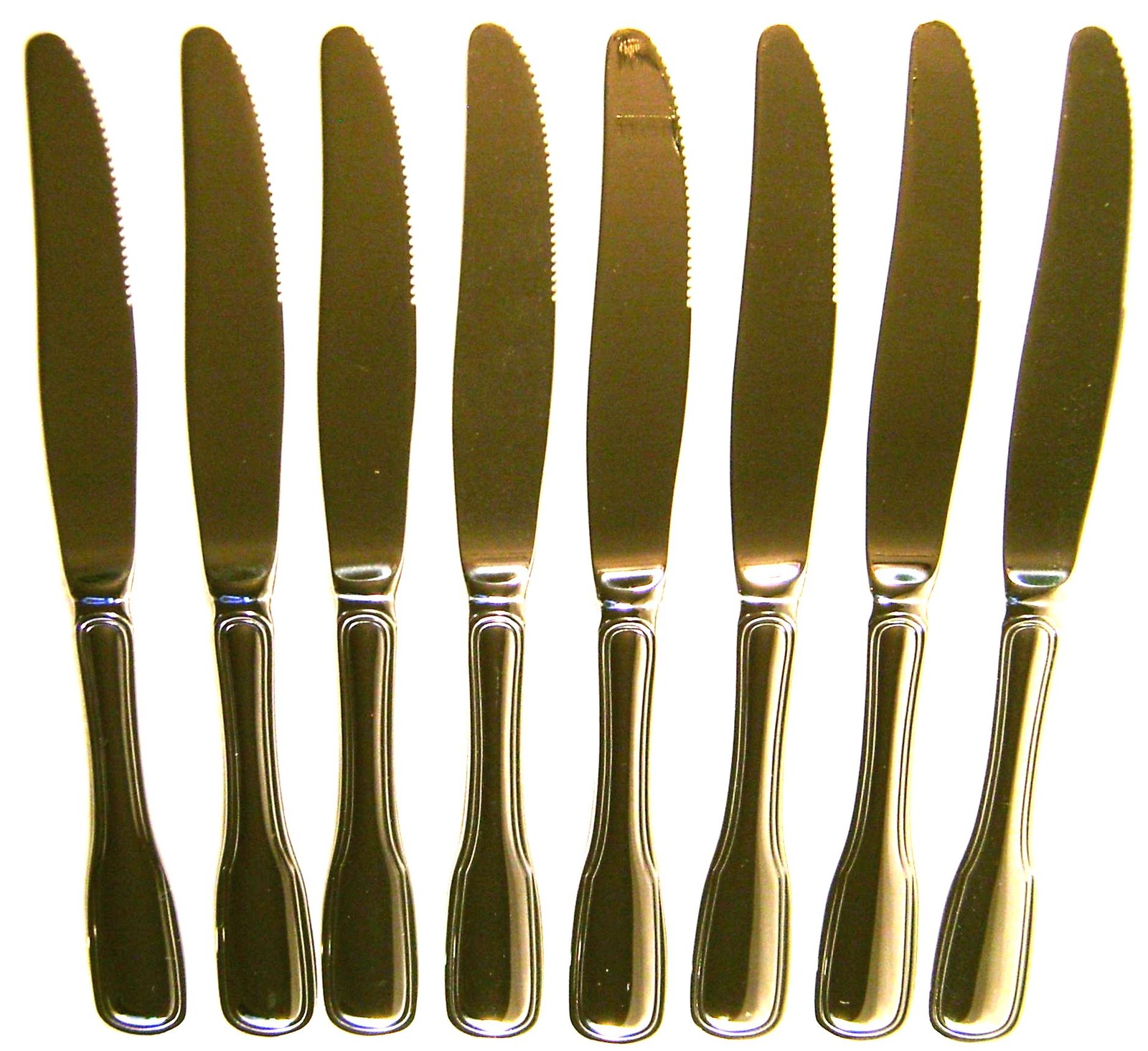 Oneida Saumur Lot 8 Serrated Dinner Knives 8 7/8" Stainless Steel Flatware