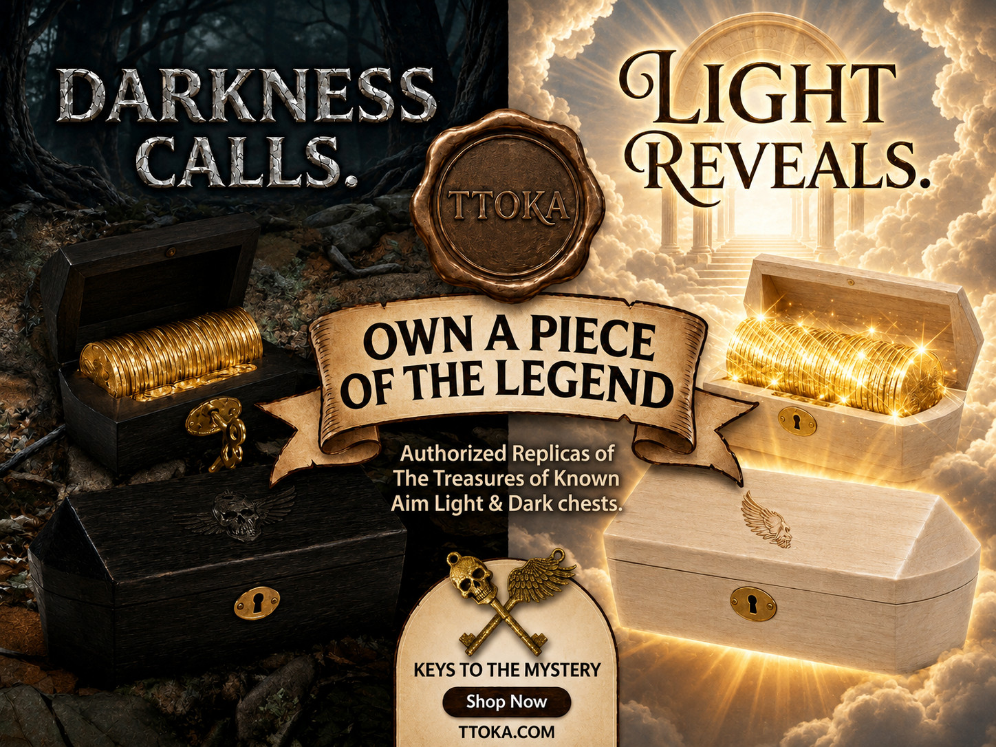 Authorized TTOKA Treasure Chest Replica | Light & Dark Editions Available