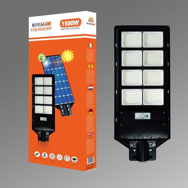 LED Street Light 1500W Cold Light Solar Panel Twilight