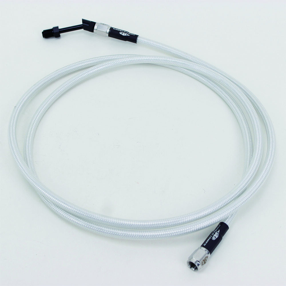 82" White Silver Pearl Hydraulic Clutch Line Cable for Harley Touring FLHX 14-16