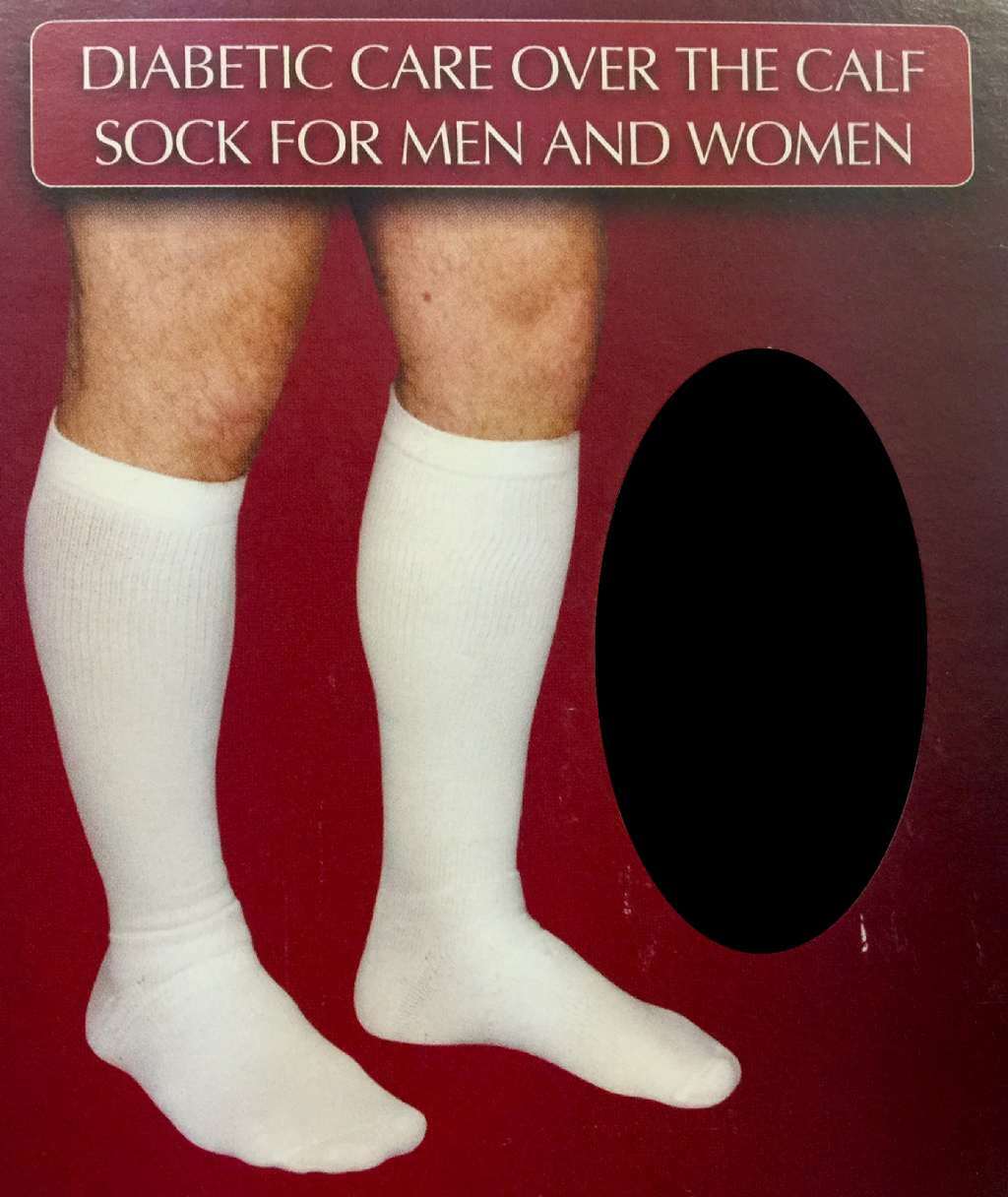 QCS Diabetic Care Over The Calf Socks Unisex (Black) X-Large
