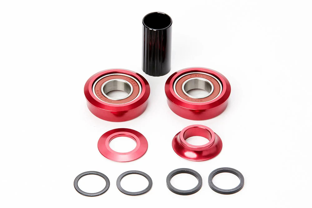 Hard Luck American Bottom Bracket Sealed 19mm for 3 pc Red Old School Bmx