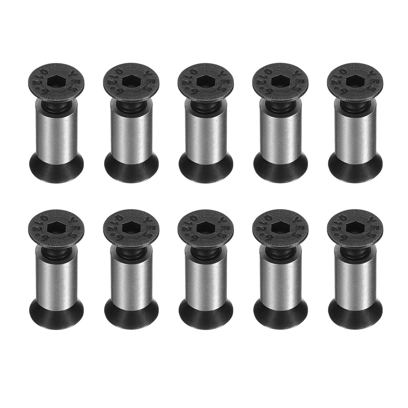 10pcs Knife Handle Screws 6x9mm Hex Sink Head Metal Pocket Knife Pivot Pin