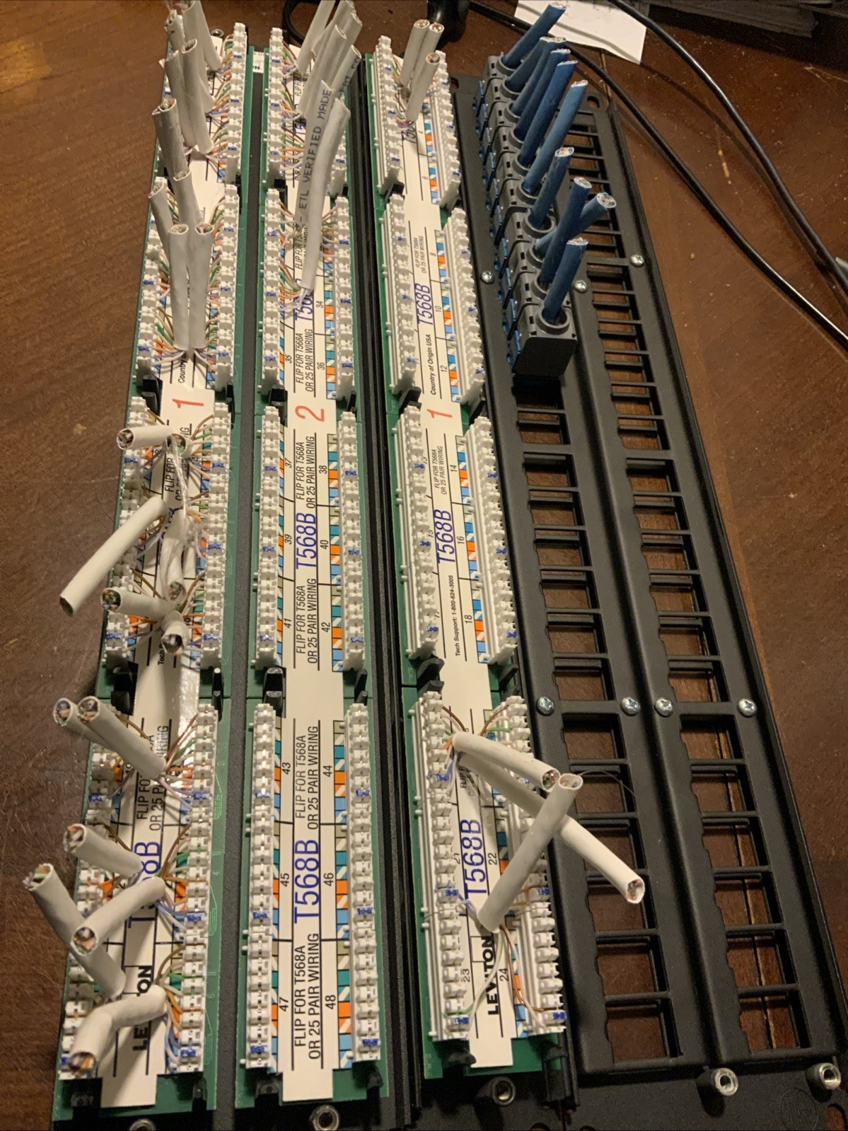 Leviton 69586-U48 - CAT 6 Universal Patch Panel - 48 Port Plus 24 Port + Quick