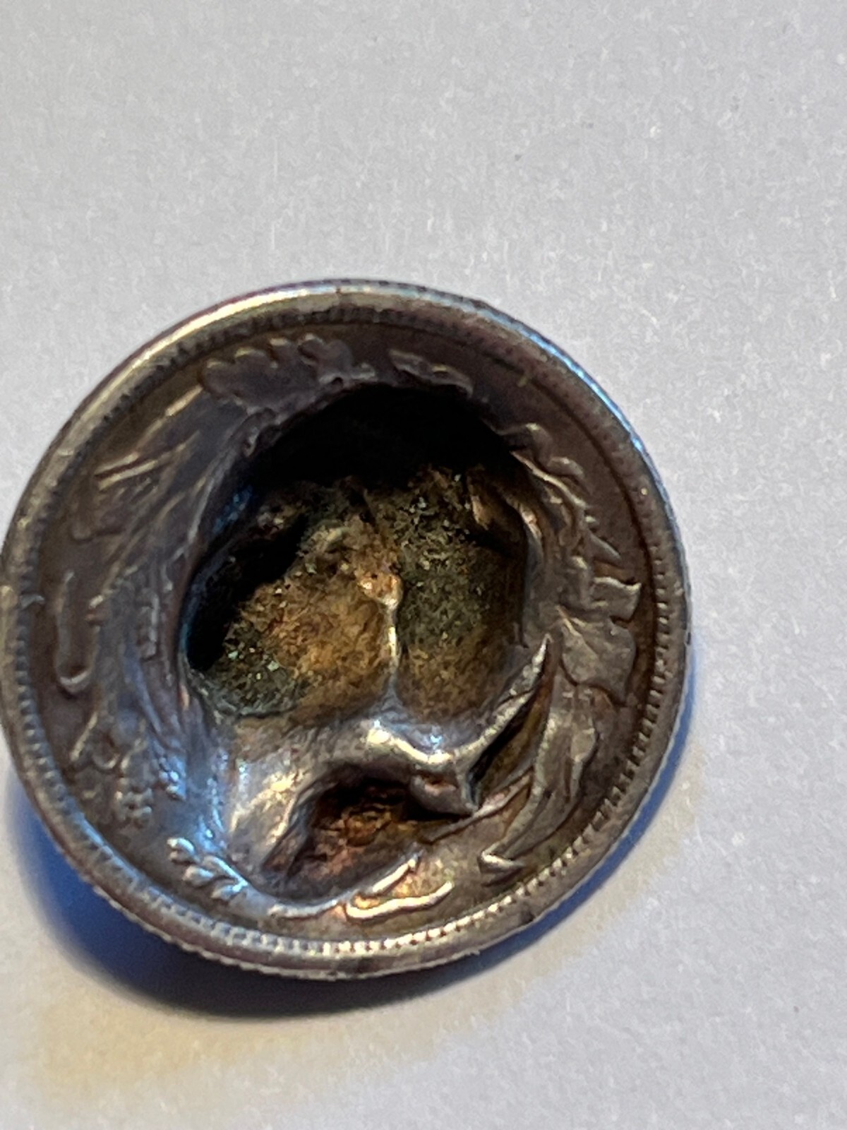 1912 Barber Dime Punch PUSH OUT Repousse 3D Coin