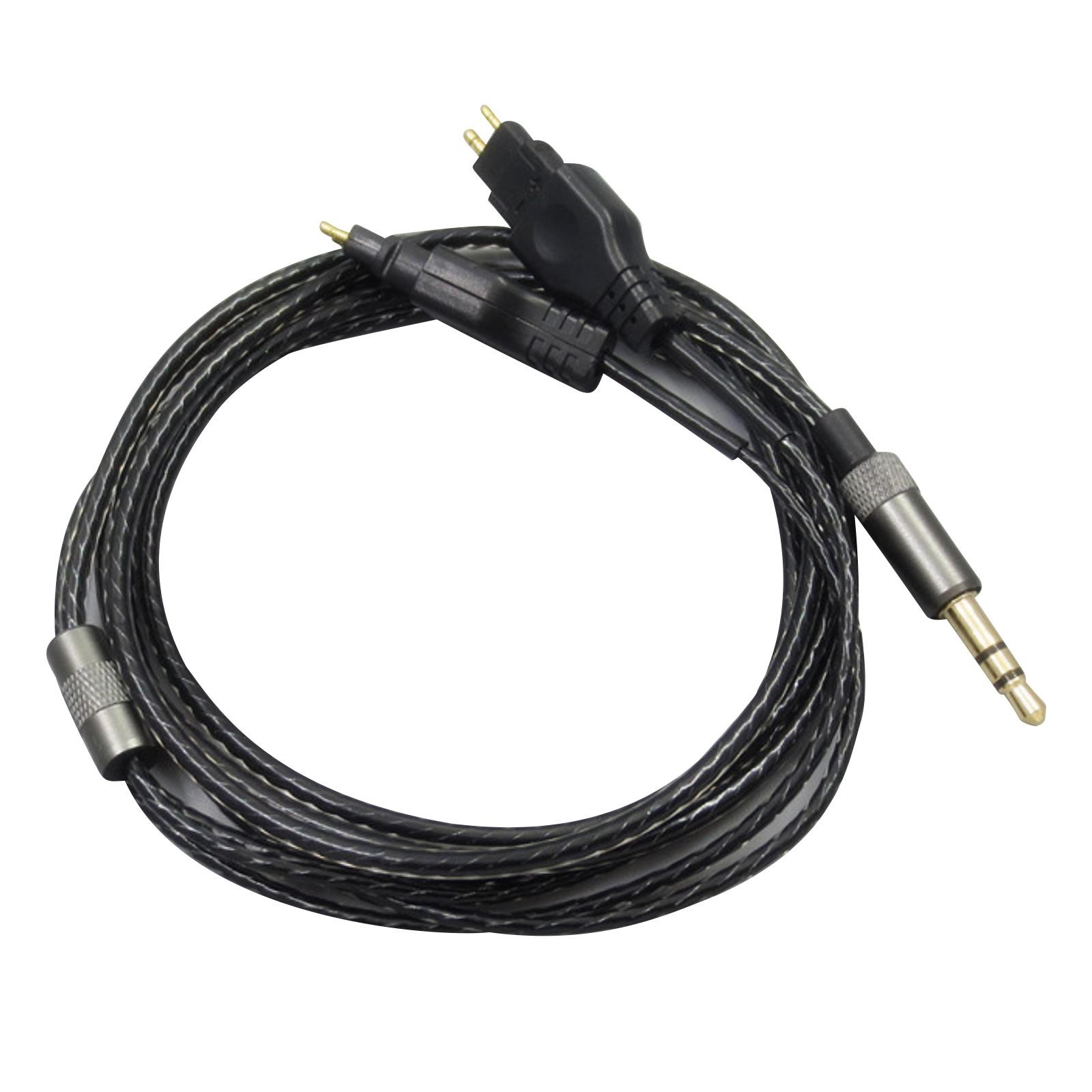 Black Repair Auto Earphone Cable For Sennheiser HD414 HD430 HD650 HD600 HD580 c