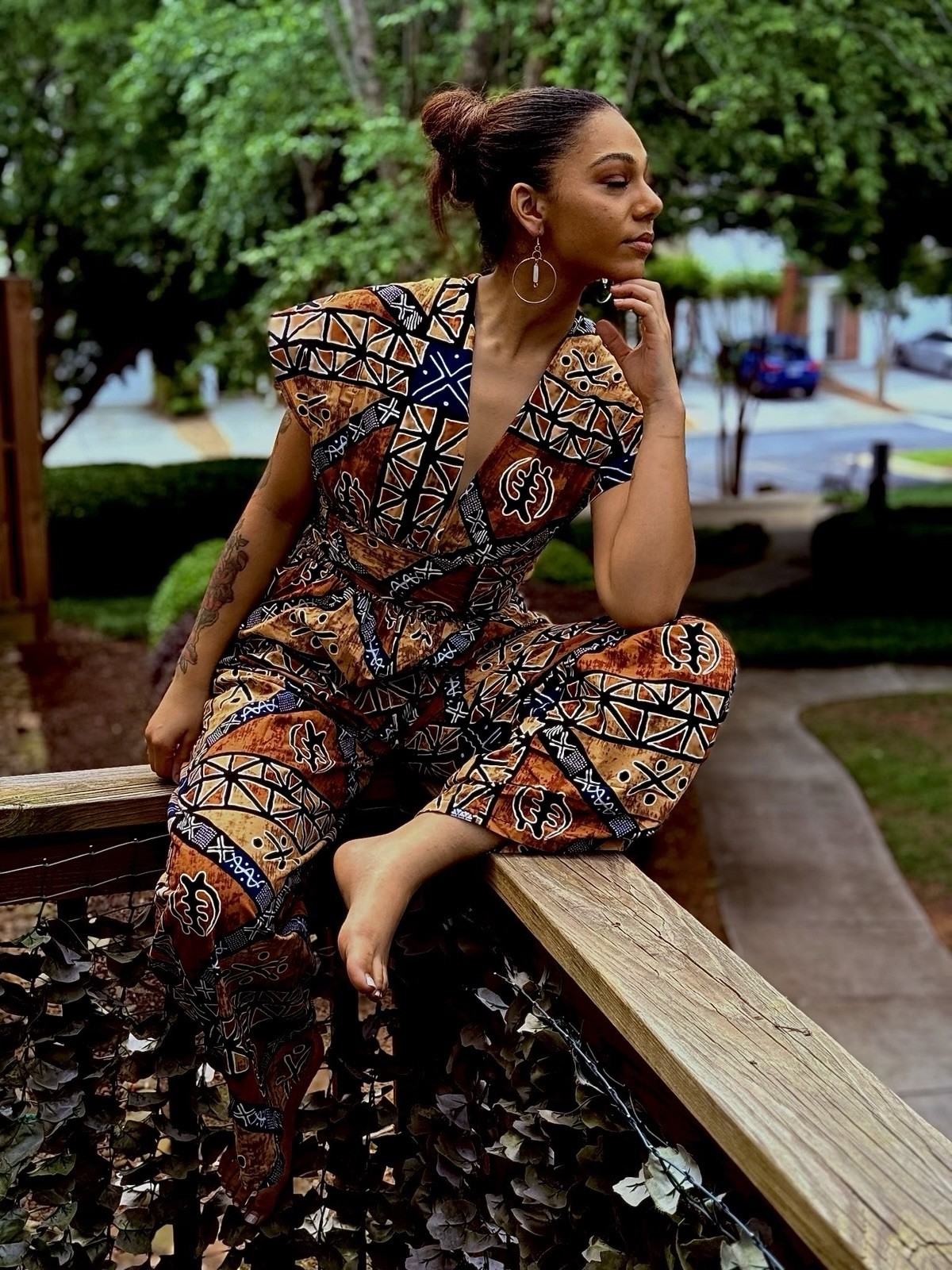 Unique African Print Jumpsuit (11-14)