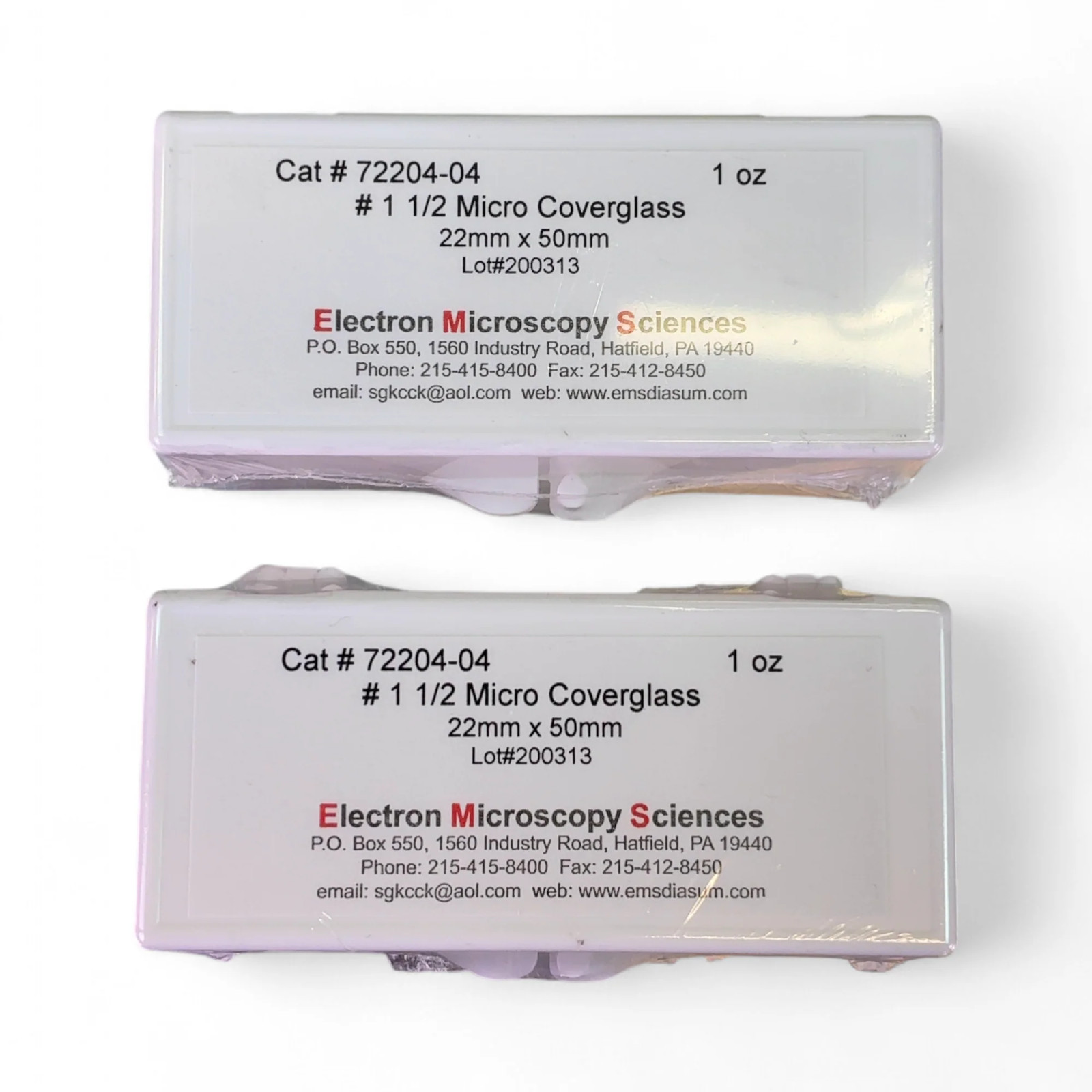 Corning/Electron Microscope Sciences Assorted Coverglass Slides 22x50mm
