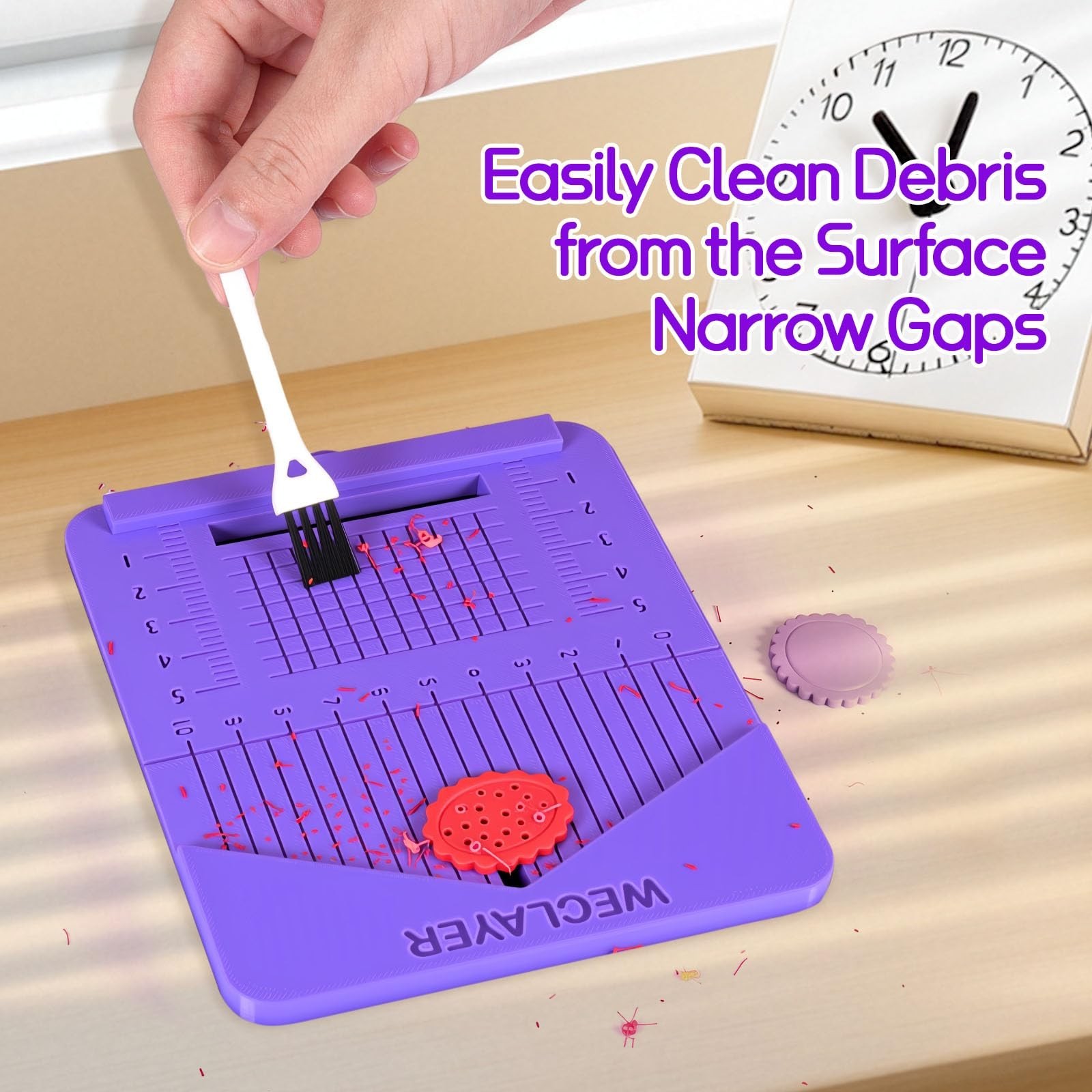 Polymer Clay Earring Drill Hole Guide,Jewellery Assembly Station with Brush a...