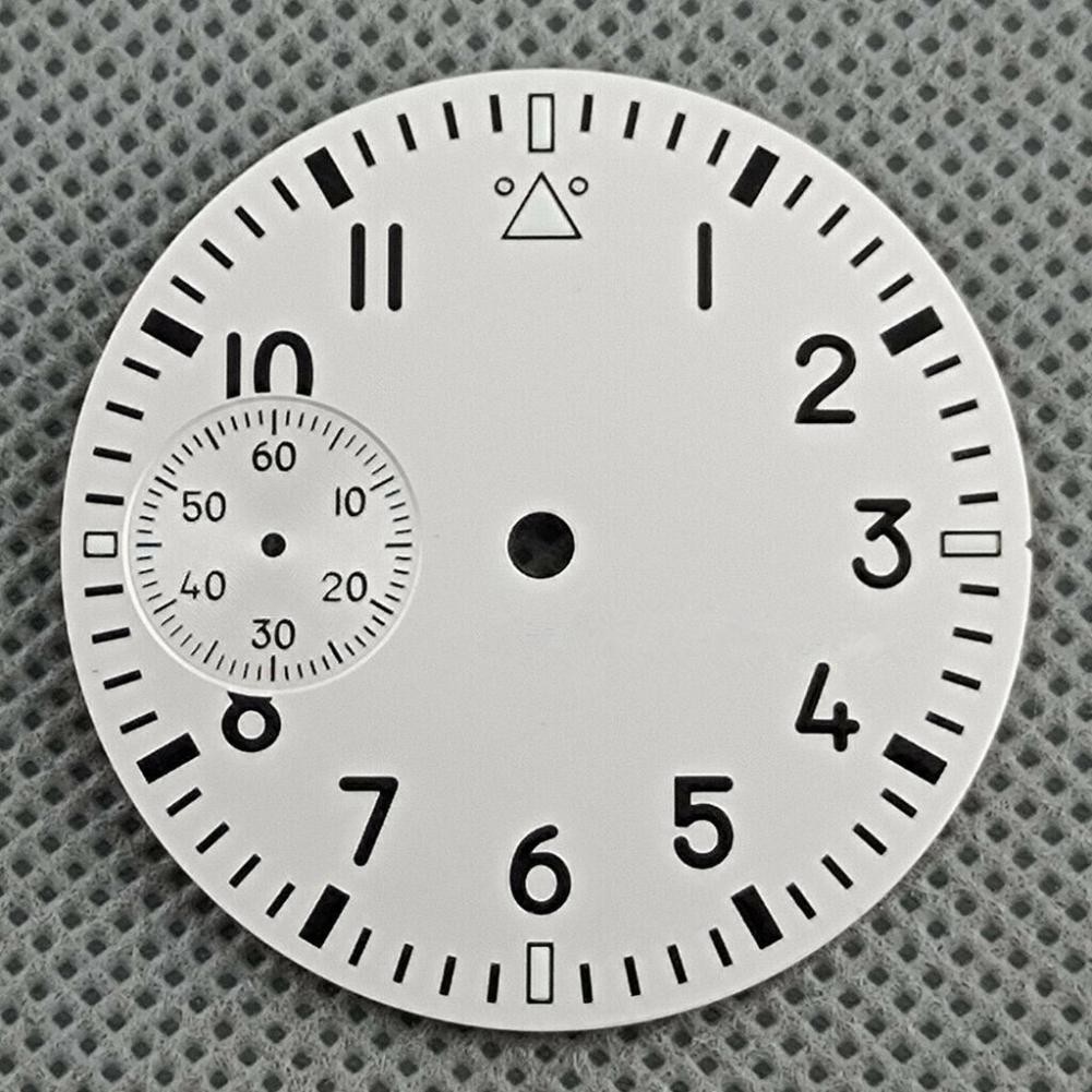 Black/White Green Luminous Watch Dial For Seagull ETA 6497 ST3600 Movement J