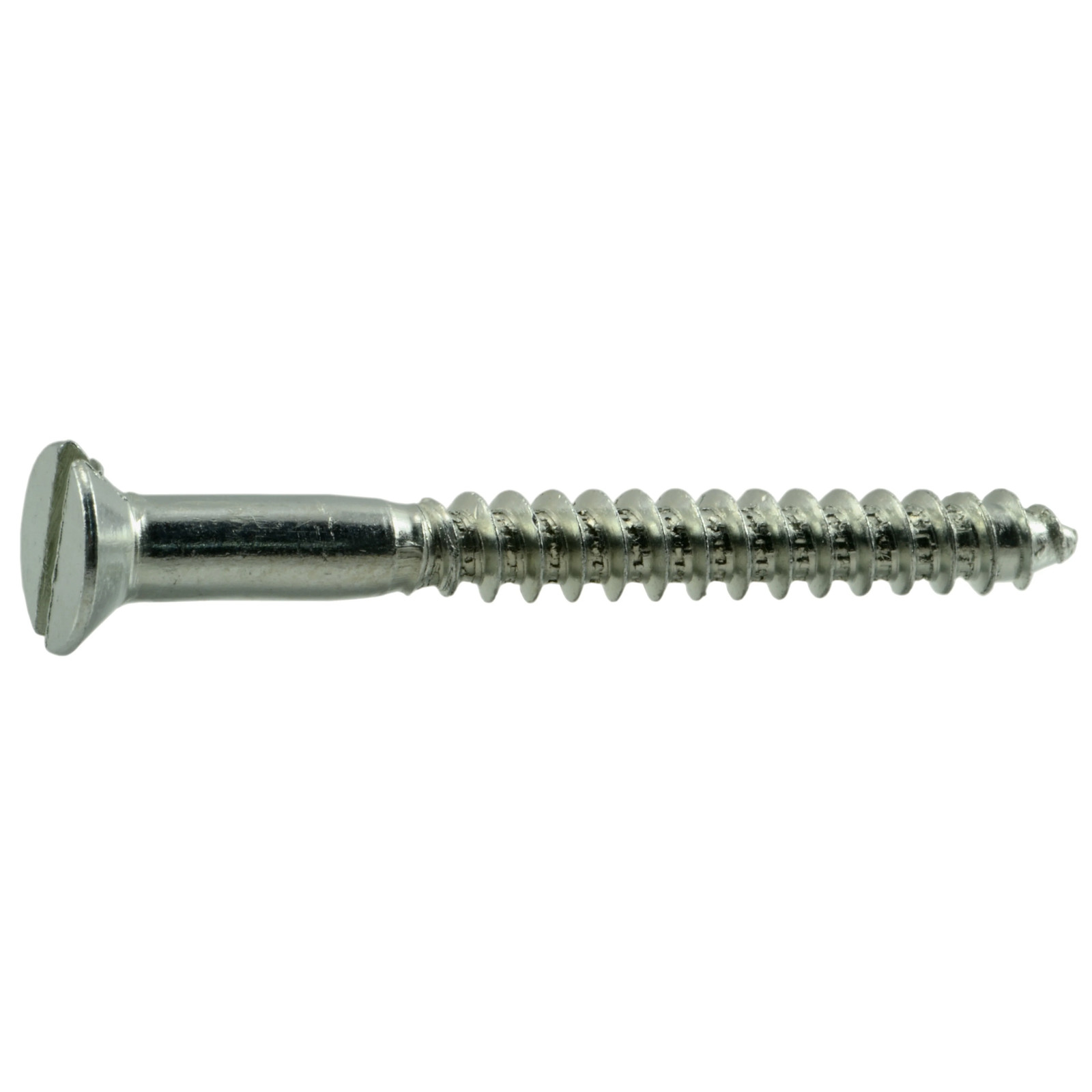 #10 x 2" Zinc Plated Steel Slotted Flat Head Wood Screws (40 pcs.)