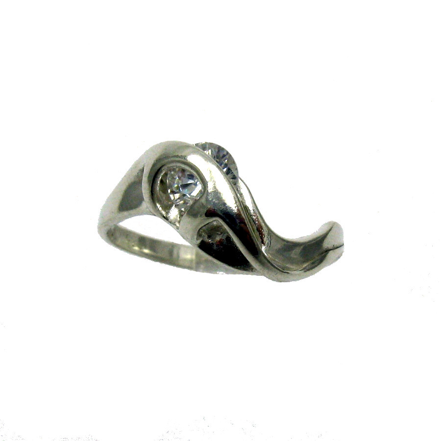 Stylish Sterling Silver Ring Genuine Solid Hallmarked 925 With Rolling CZ
