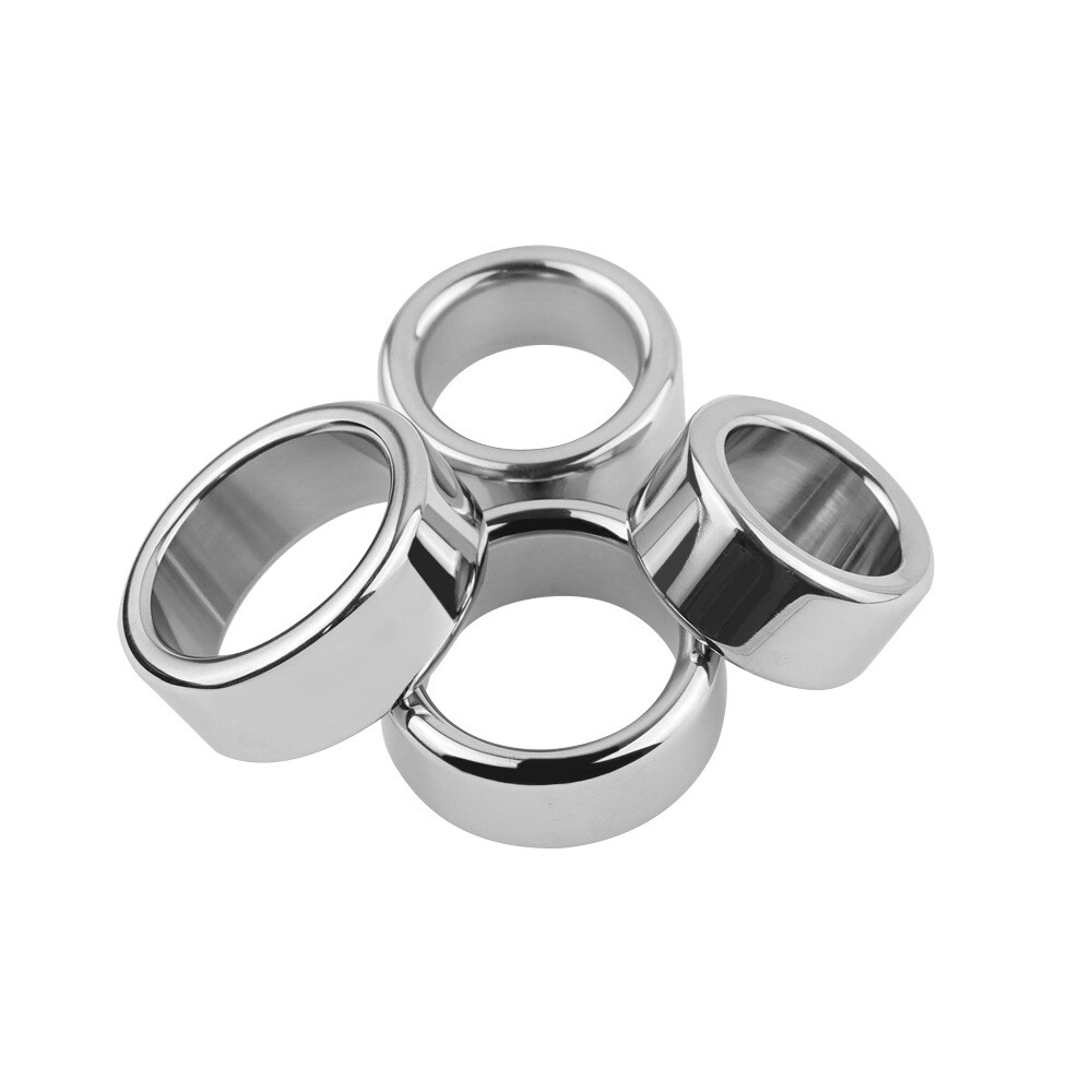 Stainless Steel Penis Stretcher Ring Metal Balls Enhancer Delay Ejaculation Toys