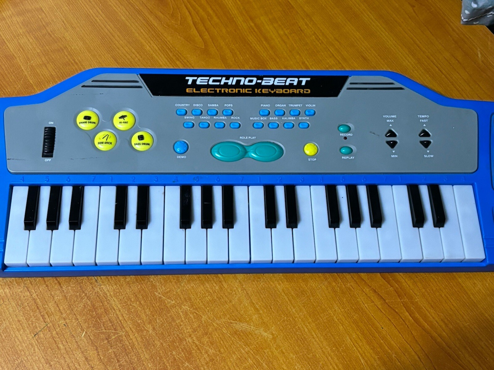 Techno Beat Electronic Keyboard Blue Tested Works 2005 Role Play Bass Organ