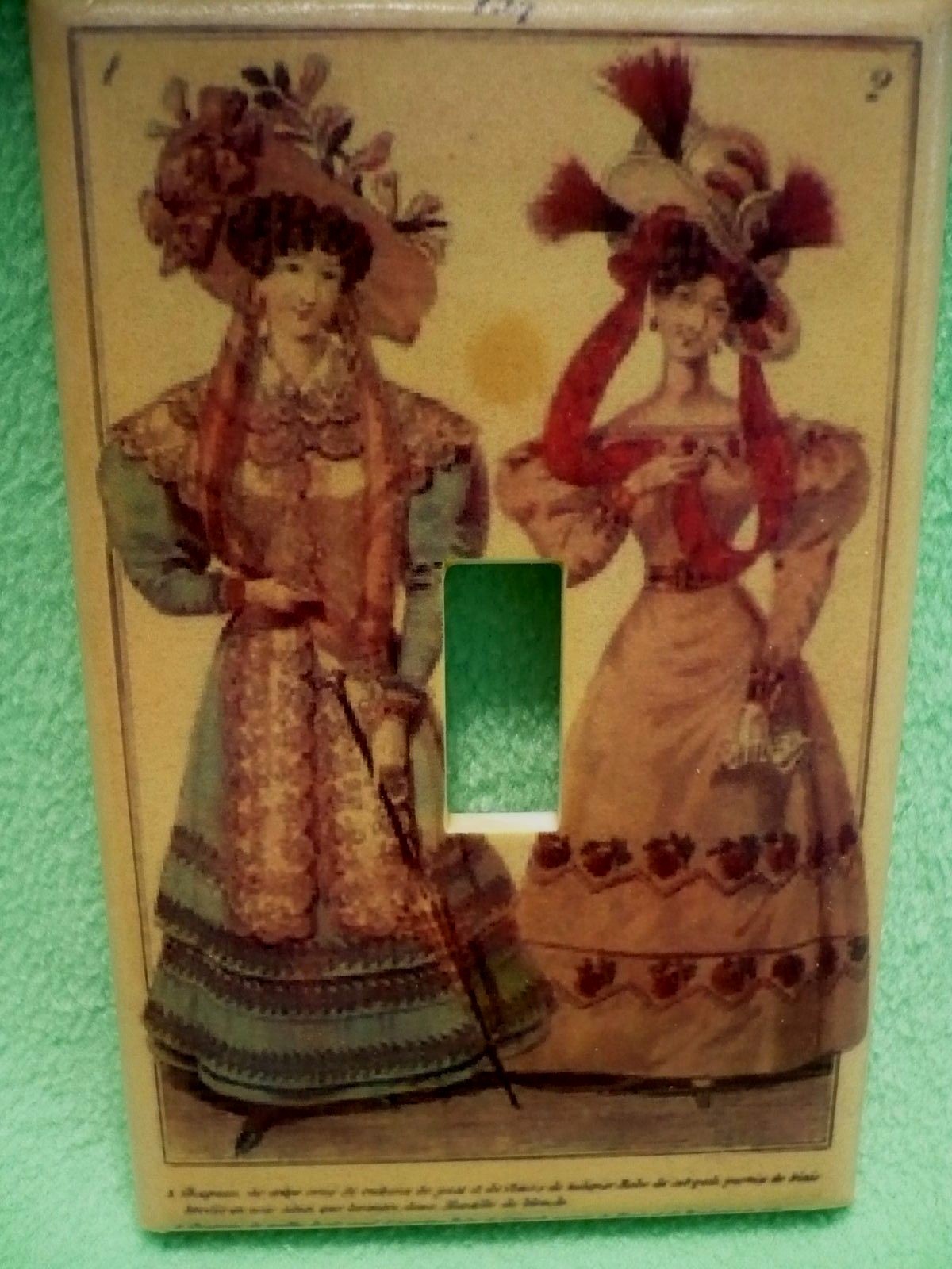 2 wrapped paper outlets & switch covers colorful Fashionable Ladies Set of