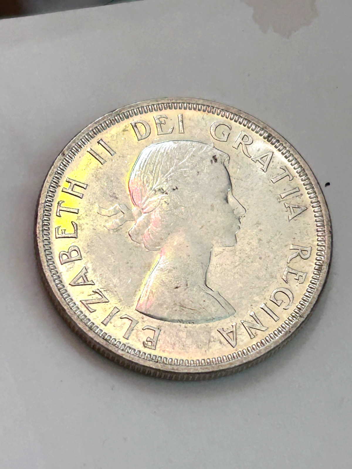 1954 Canadian 80% Silver Dollar Elizabeth II LOW MINTAGE Coin NICE #78