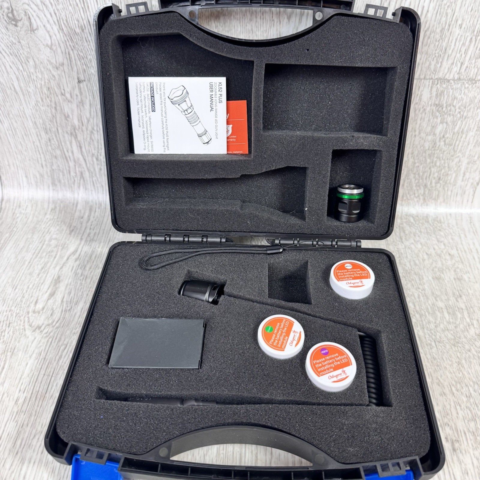 Odepro KL52 Plus Zoomable Long Range LED Gun Light Remote Switch & 3 LED Modules
