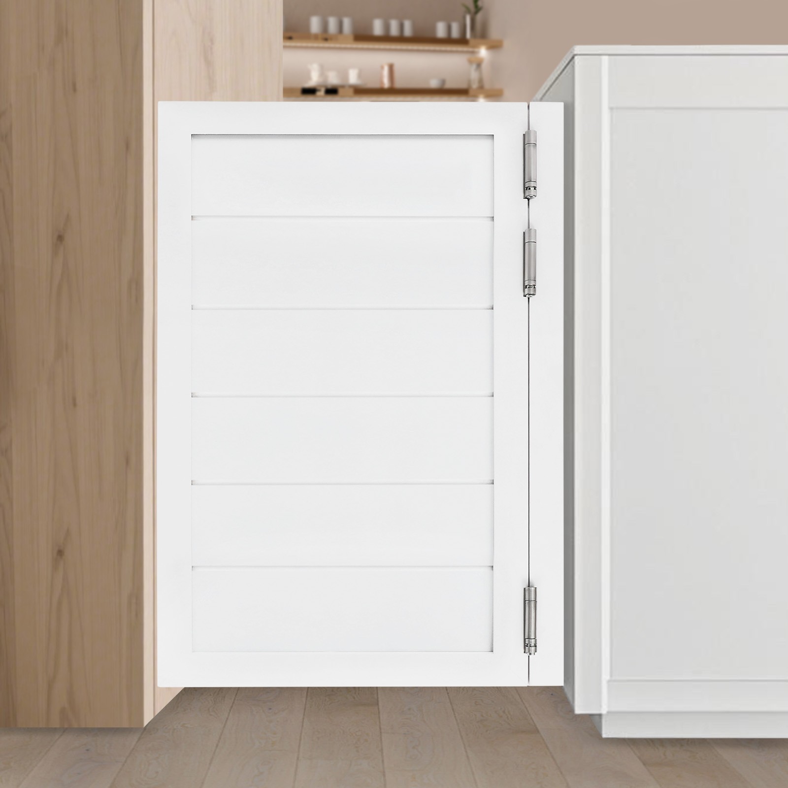 Partition Single-Door Leaf for Doorways w/ Doorpost & Hinge Multi-functional Use