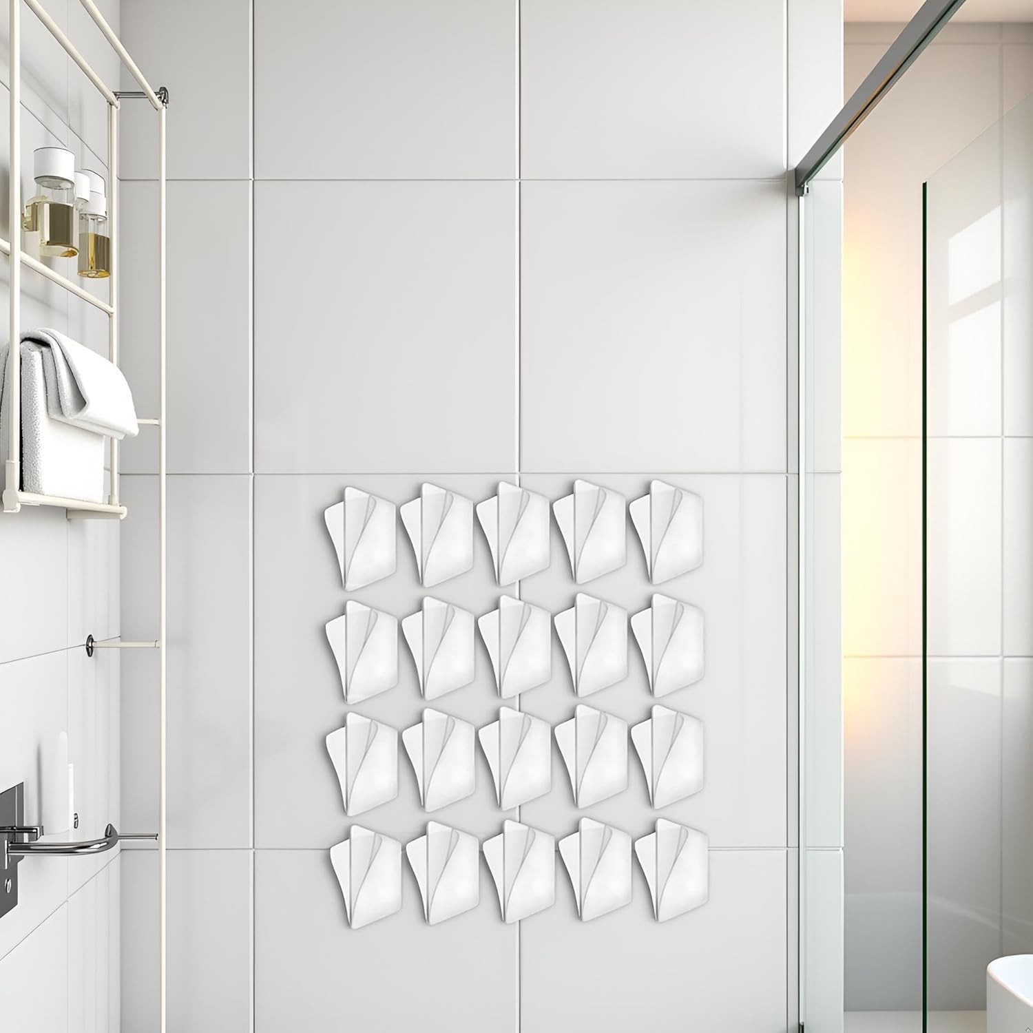10Pcs Wall Mounted Replacement Sticky Pads for Kitchen Bathroom Shower Caddy...