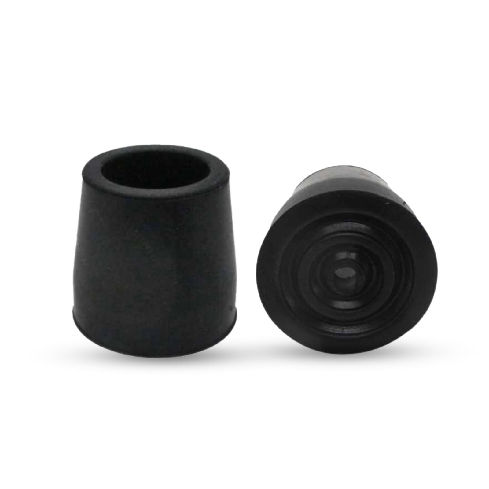 Durable Cane Walker Tips - (Pack of 2) - 1" inch with Metal Insert for Enhanc...