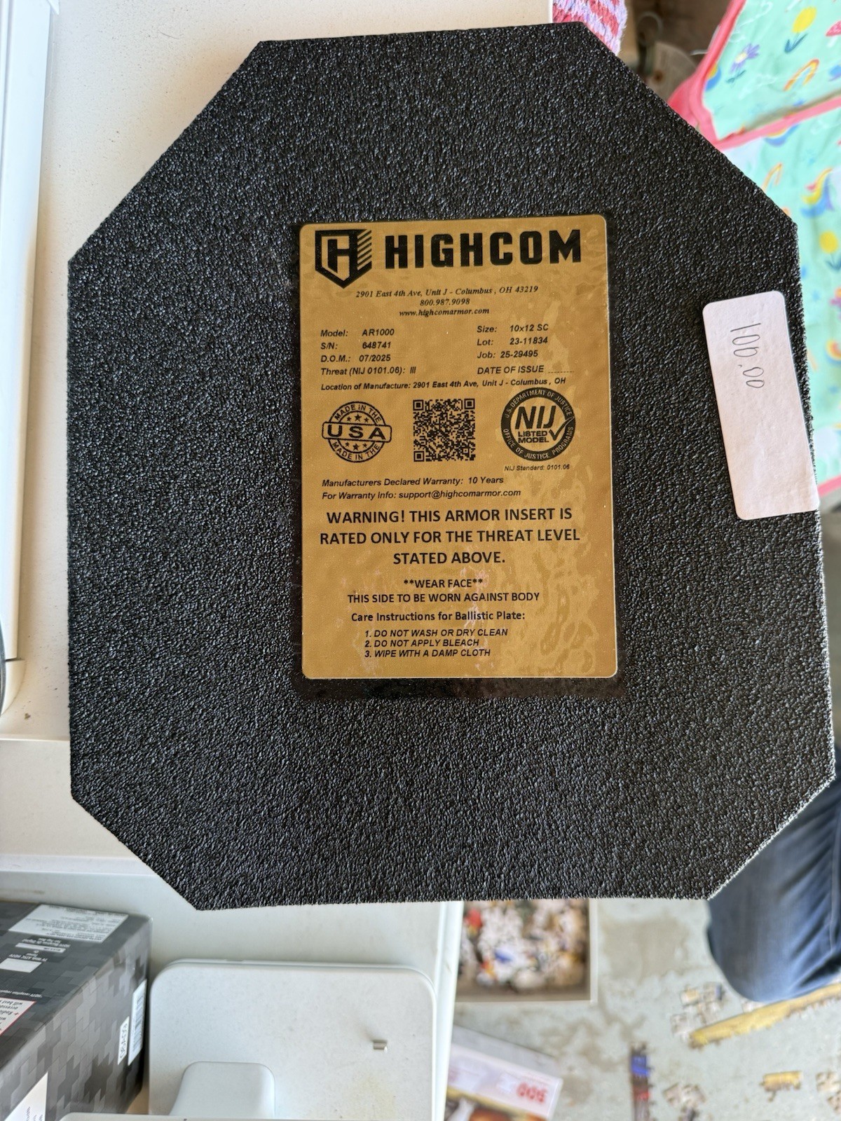 body armor plates
