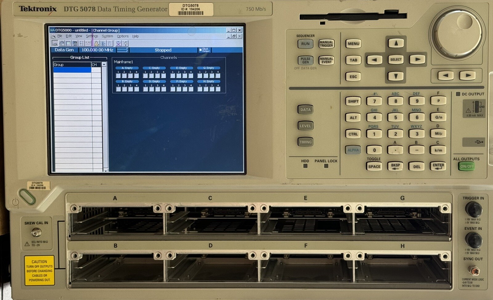 Tektronix DTG 5078 Data Timing Generator - 750Mb/s