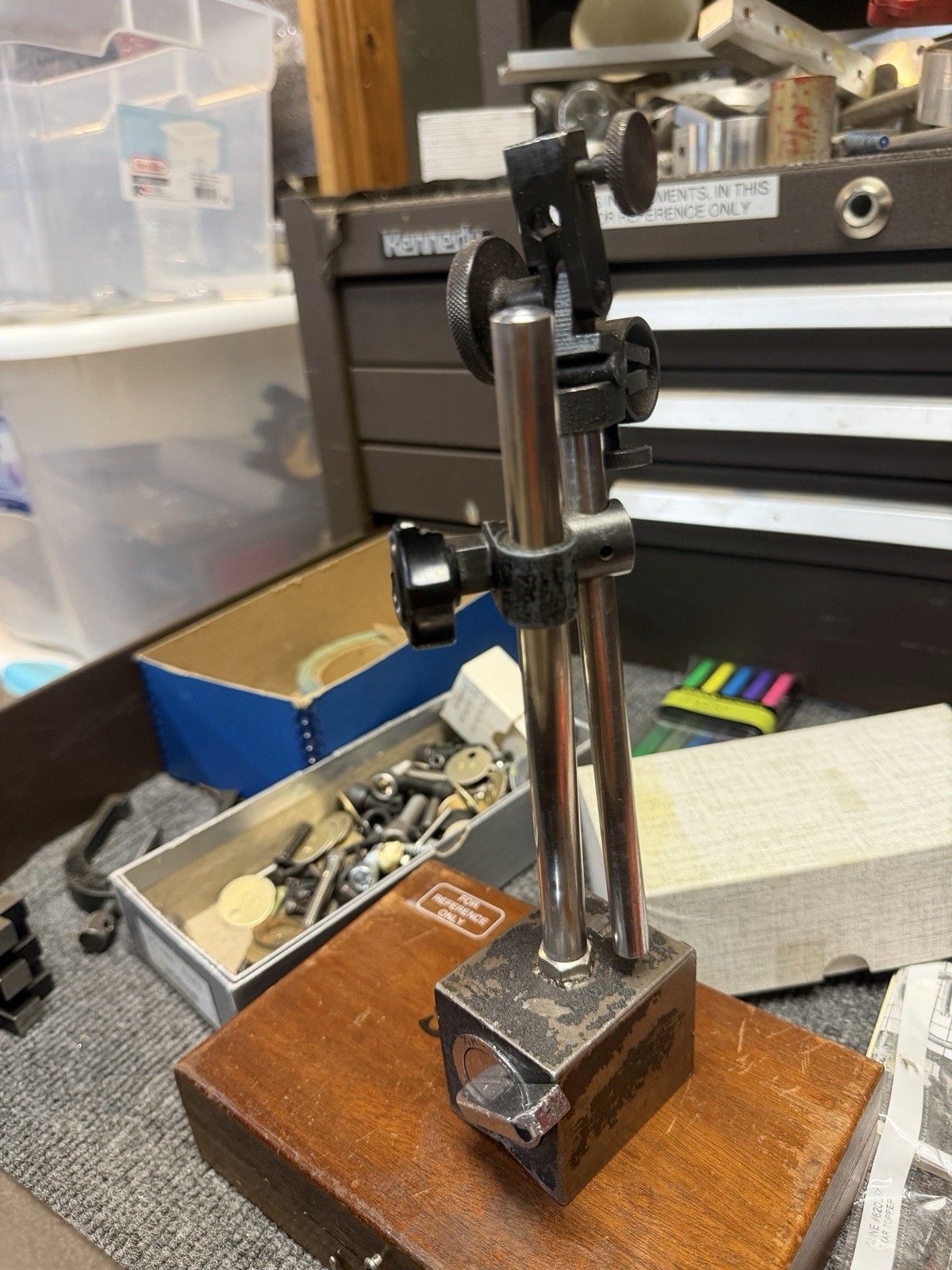 Kennedy Magnetic Base Indicator Holder with Adjustable Arm for Metalworking
