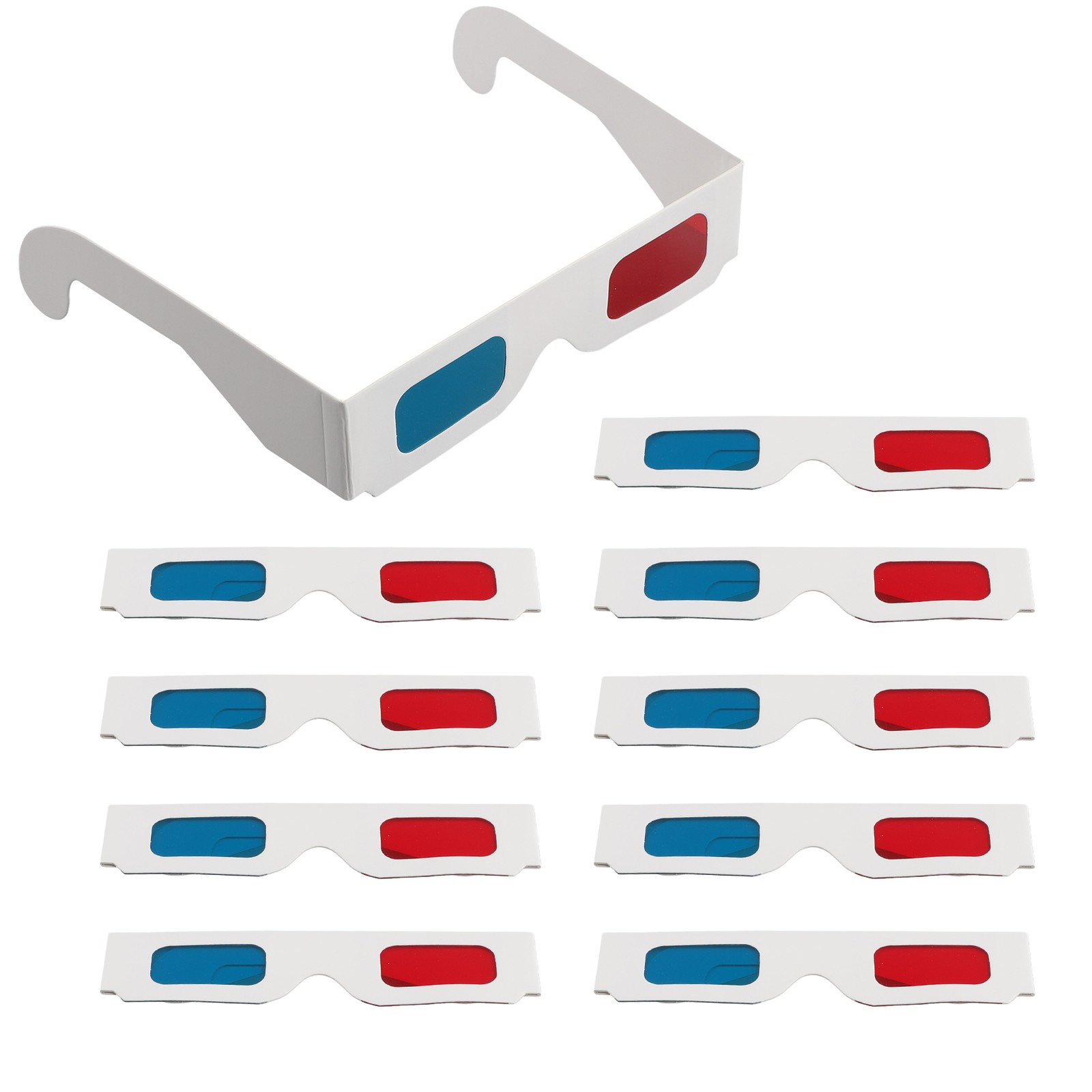 3D Glasses, 10 Pairs Red and   Stereo Lenses for  Set Anaglyph  3D8799